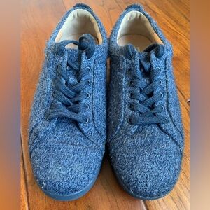 Fitflop RALLY E01 Sneakers Women's Size 6 Navy Merino Wool Lace Up Athletic